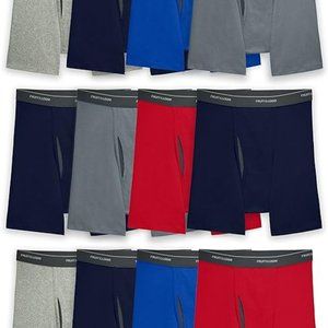 NWT 12 PACK Fruit of the Loom Men's Coolzone Boxer Briefs Assorted Colors